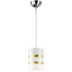 Foto van Led hanglamp - hangverlichting - trion niki - e27 fitting - 1-lichts - rond - mat goud - aluminium