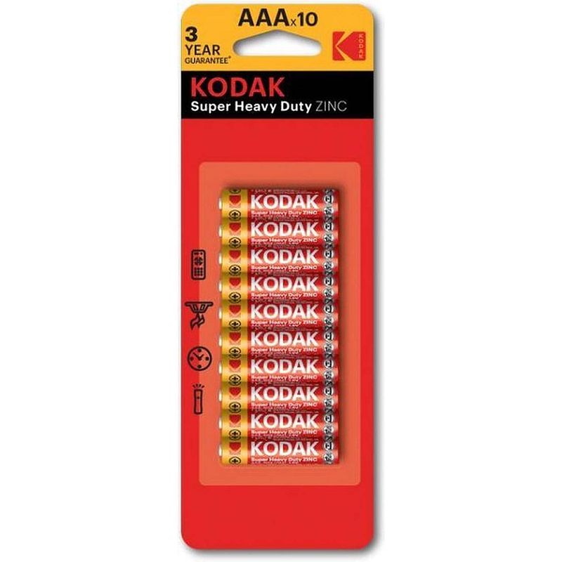 Foto van Kodak aaa batterijen extra heavy duty goede kwaliteit batterijen - mini penlite - 50 stuks