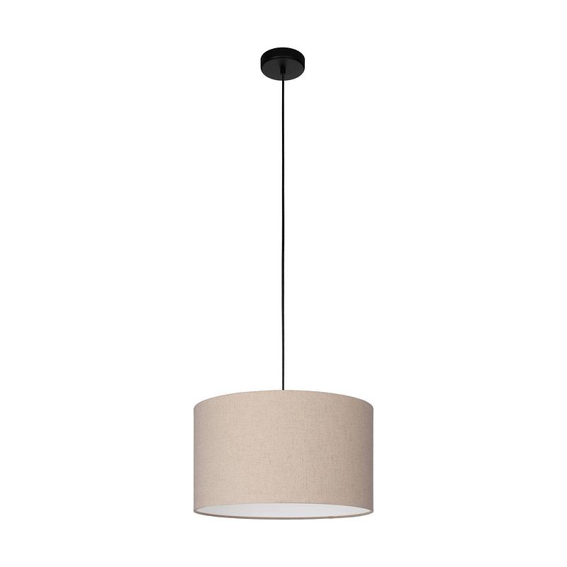 Foto van Eglo feniglia hanglamp - e27 - ø 38 cm - beige/zwart - linnen