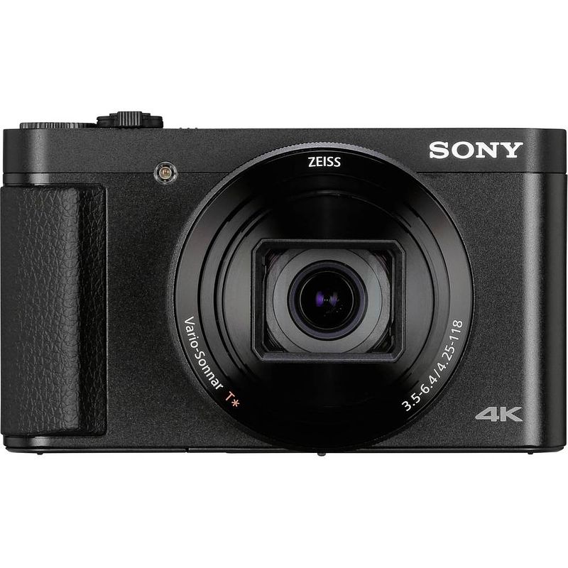 Foto van Sony sony digitale camera zoom optisch: 28 x zwart incl. flitser 4k video, beeldstabilisatie, bluetooth, full-hd video-opname, gps, touch-screen, wifi, met