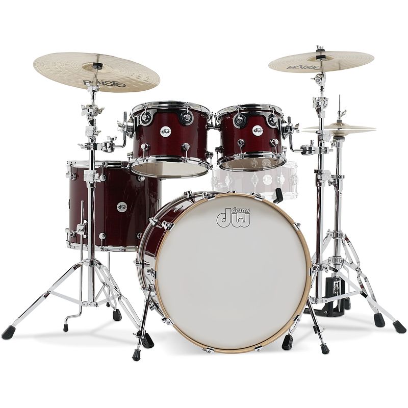 Foto van Dw drums ddlg2214cs design series maple cherry stain 4d. shellset