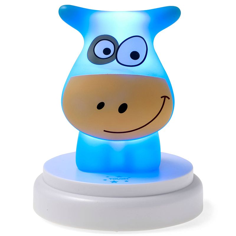 Foto van Led nachtlampje alecto naughty cow blauw