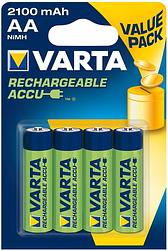 Foto van Varta aa batterijen oplaadbaar - 2100mah - 4 stuks