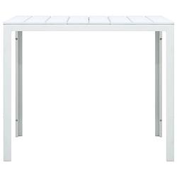 Foto van The living store salontafel - hdpe - 78x78x74 cm - wit