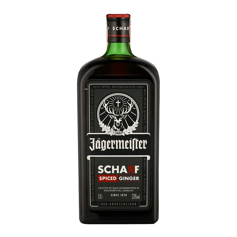 Foto van Jagermeister scharf hot ginger 1ltr likeur