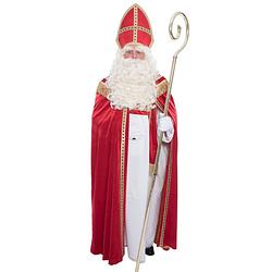Foto van Sinterklaas kostuum luxe polyesterfluweel met mijter voor volwassenen - carnavalskostuums