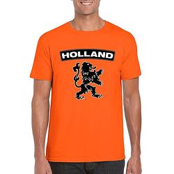 Foto van Oranje holland supporter shirt met zwarte leeuw heren - oranje holland supporter/ fan kleding xl