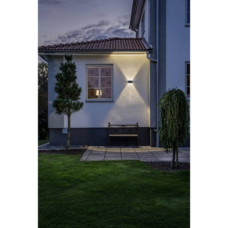 Foto van Konstsmide wandlamp chieri led 19 cm 400lm aluminium antraciet