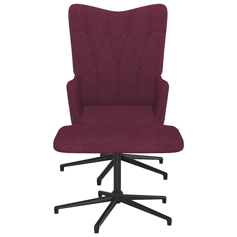 Foto van The living store relaxstoel - relaxfauteuil - paars - 62x68x98cm