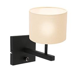 Foto van Moderne wandlamp - steinhauer - metaal - modern - e27 - l: 21cm - voor binnen - woonkamer - eetkamer - zwart