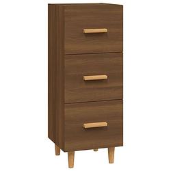 Foto van Vidaxl dressoir 34,5x34x90 cm bewerkt hout bruineikenkleurig