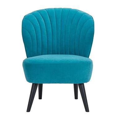 Foto van Fauteuil ventura - stof - turquoise - leen bakker