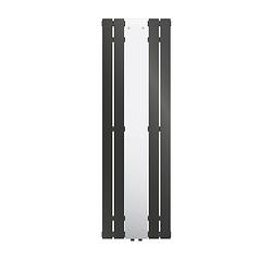 Foto van Platte badkamerradiator met spiegel 1600x450 mm antraciet ml-design