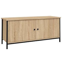 Foto van The living store tv-meubel - sonoma eiken - 102 x 35 x 45 cm - duurzaam materiaal