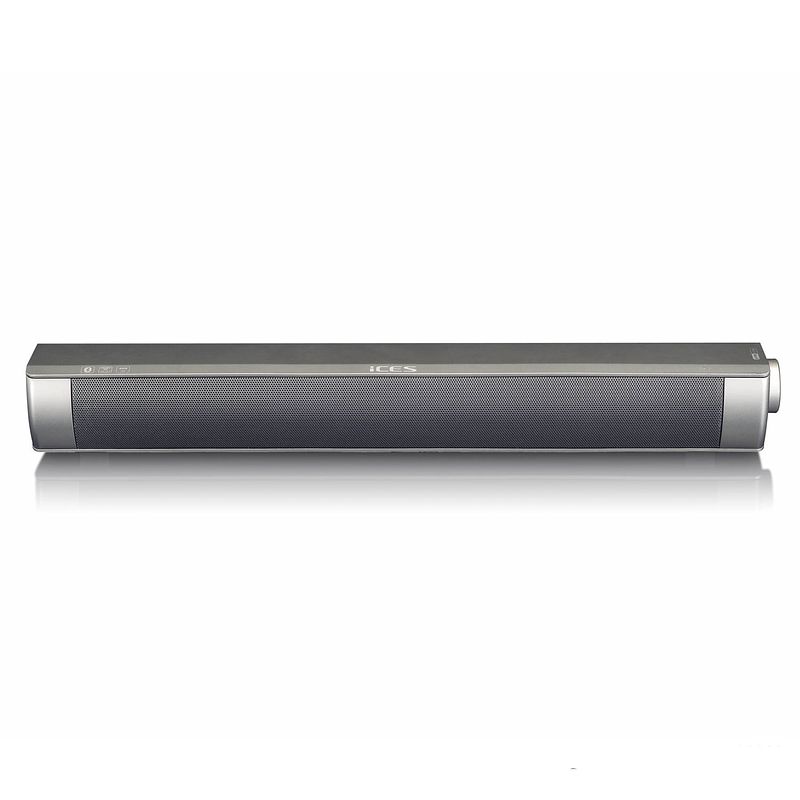 Foto van Mini soundbar - bluetooth - oplaadbare batterij - sd kaartlezer ices isb-020 zilver