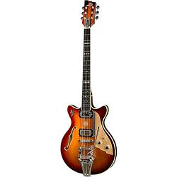 Foto van Duesenberg alliance joe walsh gold burst semi-akoestische gitaar met koffer