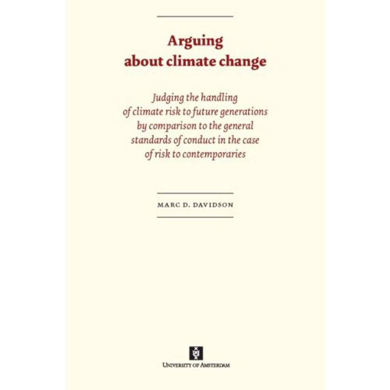 Foto van Arguing about climate change - uva proefschriften