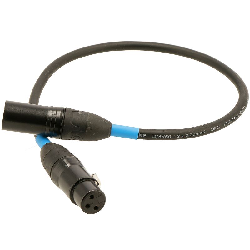 Foto van Devine dmx50/0.5 dmx-kabel 3-pins xlr 0.5 meter