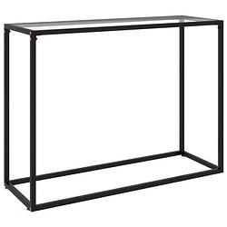 Foto van Vidaxl wandtafel 100x35x75 cm gehard glas transparant