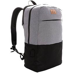 Foto van Xd collection laptoptas 15.6 inch polyester zwart/grijs