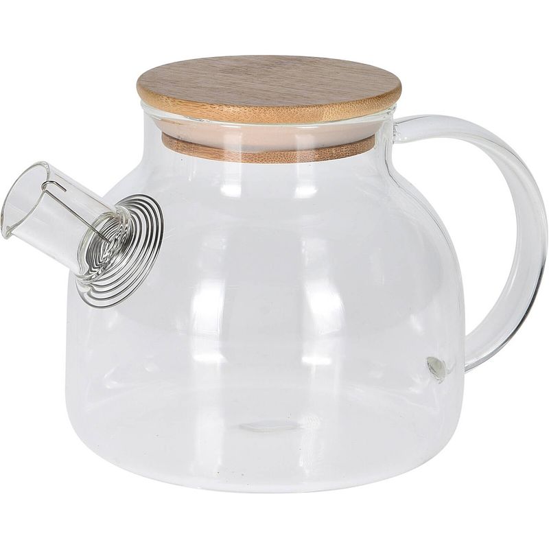 Foto van Glazen theepot 800 ml met filter - theepotten