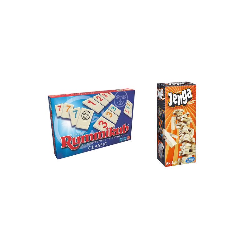 Foto van Spellenbundel - bordspellen - 2 stuks - rummikub & jenga