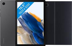 Foto van Samsung galaxy tab a8 128gb wifi & 4g grijs + bluebuilt book case zwart