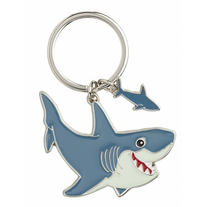 Foto van Metalen haaien sleutelhangers 5 cm - sleutelhangers