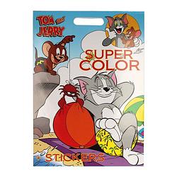 Foto van Boek specials nederland bv bros super color kleurboek tom & jerry met stickers