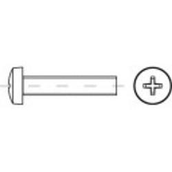 Foto van Toolcraft 1068831 lenskopschroeven m5 14 mm kruiskop phillips din 7985 rvs a4 500 stuk(s)