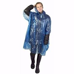 Foto van 30x blauwe noodponcho doorschijnend - regenponcho'ss