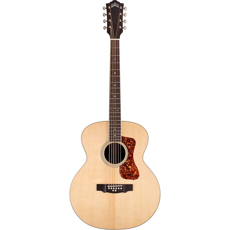 Foto van Guild bt-258e deluxe 8-string baritone natural 8-snarige elektrisch-akoestische bariton westerngitaar