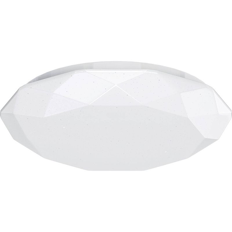 Foto van Led plafondlamp - aigi dian - opbouw rond 12w - warm wit 3000k - mat wit - aluminium