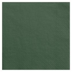 Foto van 20x papieren tafel servetten dennen groen 33 x 33 cm - feestservetten