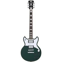 Foto van D'sangelico premier brighton satin sherwood green elektrische gitaar