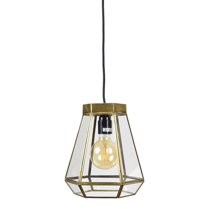 Foto van Urban interiors - geo2 hanglamp - brass , goud