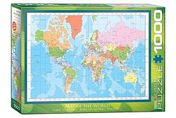Foto van Map of the world (1000 stukjes) - puzzel;puzzel (0628136612715)