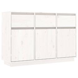 Foto van Vidaxl dressoir 110x34x75 cm massief grenenhout wit