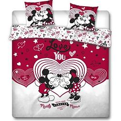 Foto van Disney minnie mouse dekbedovertrek love you - lits jumeaux - 240 x 220 cm - rood