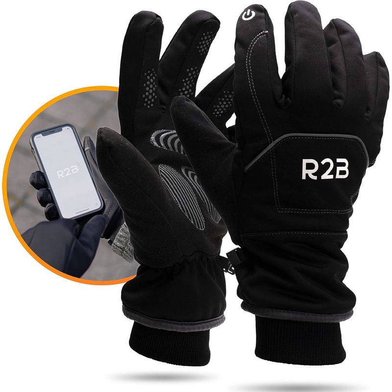 Foto van R2b luxe touchscreen handschoenen winter - maat xs - waterdichte handschoenen heren - handschoenen dames - model brussel