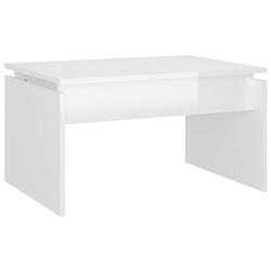 Foto van The living store salontafel - hoogglans wit - 68 x 50 x 38 cm (l x b x h)