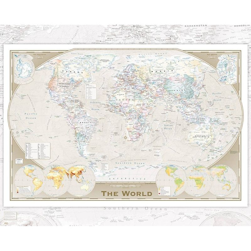 Foto van Gbeye world map tripel poster 50x40cm