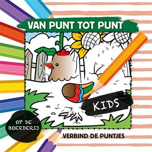 Foto van Van punt tot punt kids - op de boerderij - paperback (9789463546966)