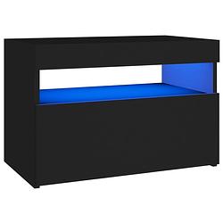 Foto van The living store tv-meubel hifi-kast - zwart - 60 x 35 x 40 cm - met rgb led-verlichting