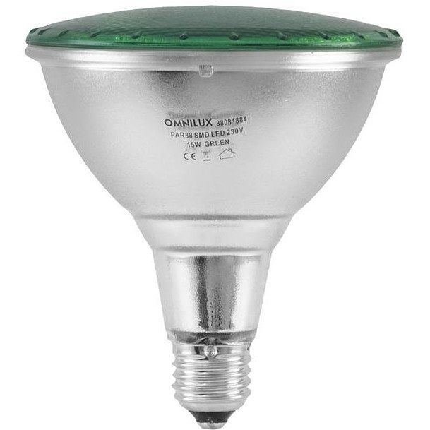 Foto van Omnilux par-38 230v smd 15w e-27 led groen