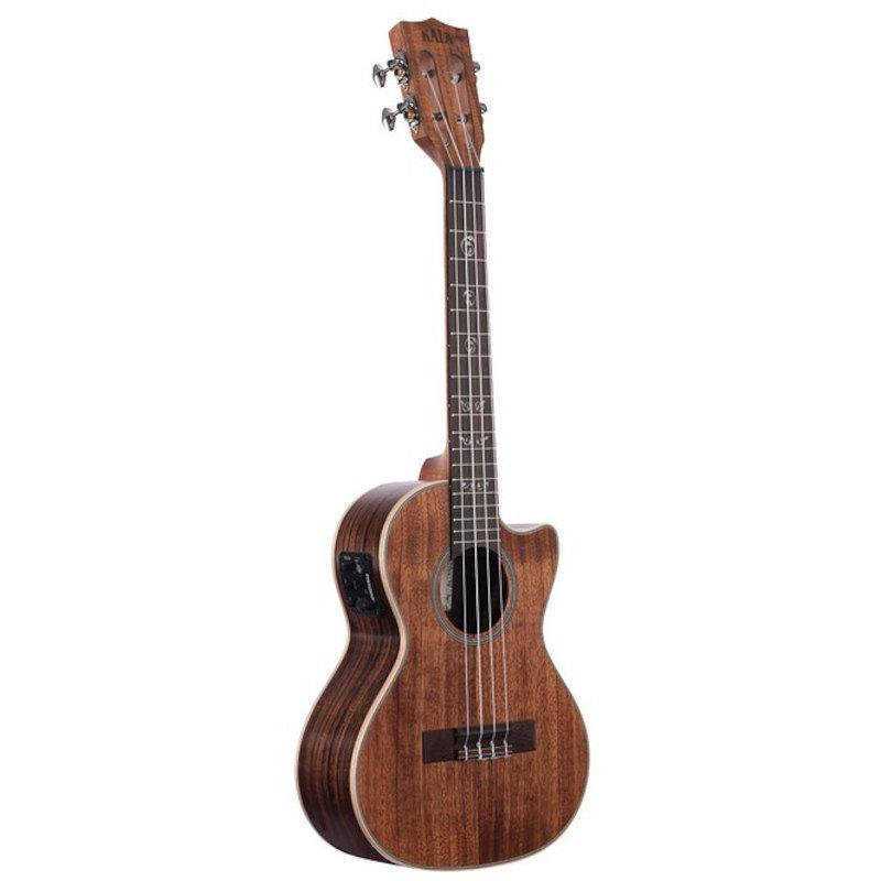 Foto van Kala ka-sa-te c all solid acacia massieve elektrisch-akoestische tenor ukelele met koffer