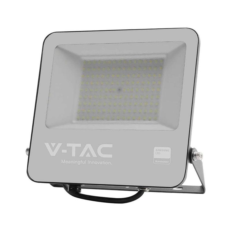 Foto van V-tac zwarte led schijnwerpers - samsung - ip65 - 100w - 11480 lumen - 6500k - 5 jaar