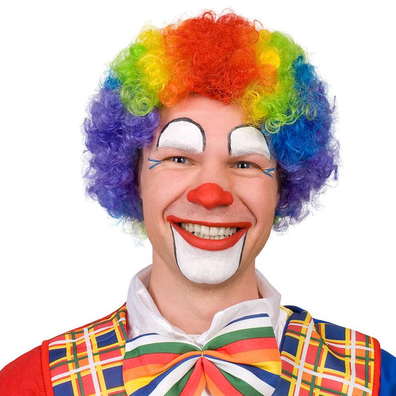 Foto van Boland pruik clown krullen synthetisch