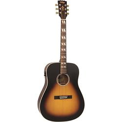 Foto van Vintage ve140vsb historic series dreadnought vintage sunburst elektrisch-akoestische westerngitaar