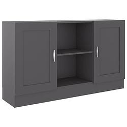 Foto van Vidaxl dressoir 120x30,5x70 cm spaanplaat grijs